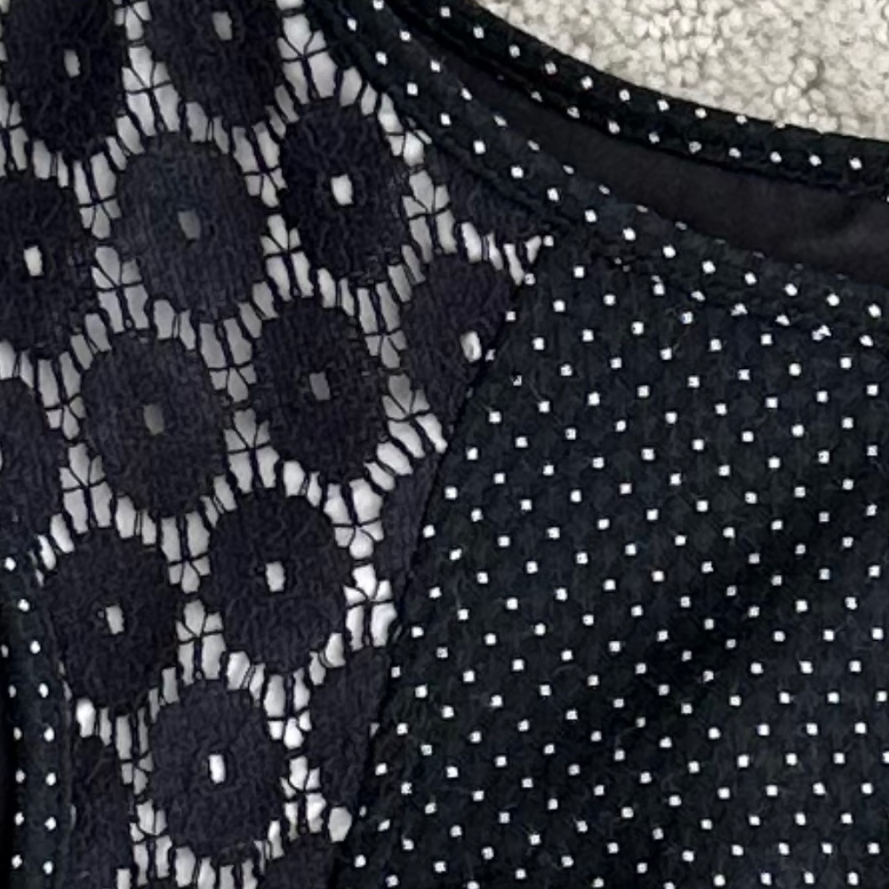 Ann Taylor Polka Dot Lace Sleeveless Sheath Dress Size 6P Office Casual Business - Picture 3 of 14